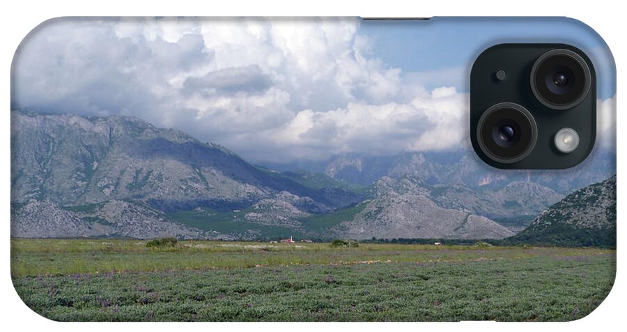 Clouds iPhone Case featuring the photograph Clouds and mountains - Albania by Phil Banks