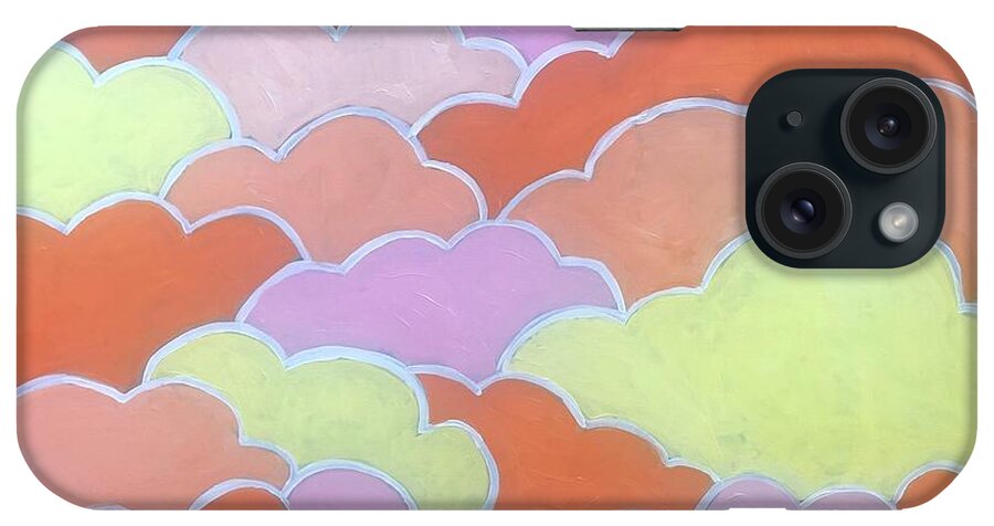 iPhone Case featuring the painting Clouds by Jam Art