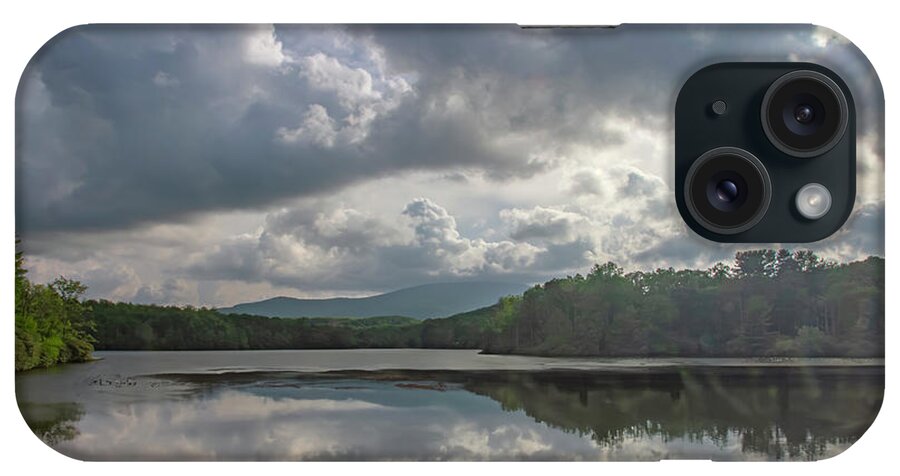 Julian Price Memorial Park iPhone Case featuring the photograph Clouds Ove/In Price Lake by Jim Dollar