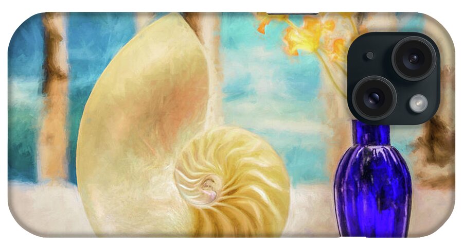 Sea Shells Nautilus iPhone Case featuring the photograph Cobalt Blue Oasis by Kevin Lane