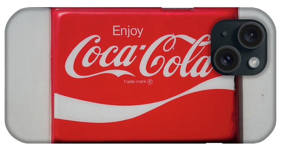 Cocacola iPhone Case featuring the photograph Coca-Cola sign plastic by Flees Photos