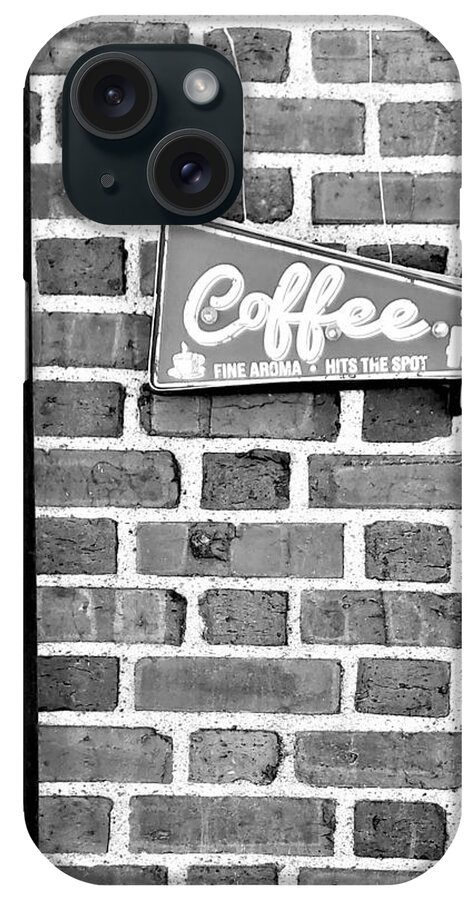 Coffee iPhone Case featuring the photograph Coffee Arrow B W by Rob Hans