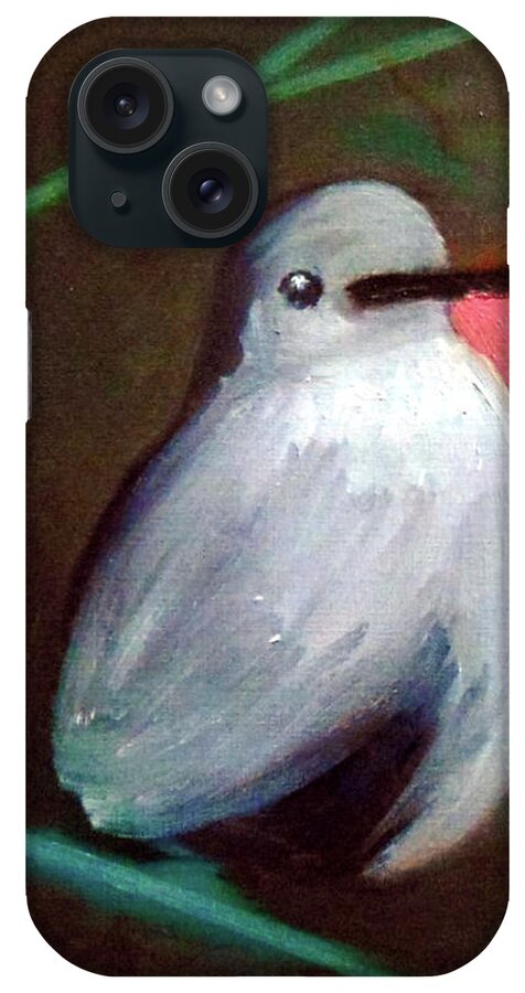  iPhone Case featuring the painting Cold Bird by Loretta Nash