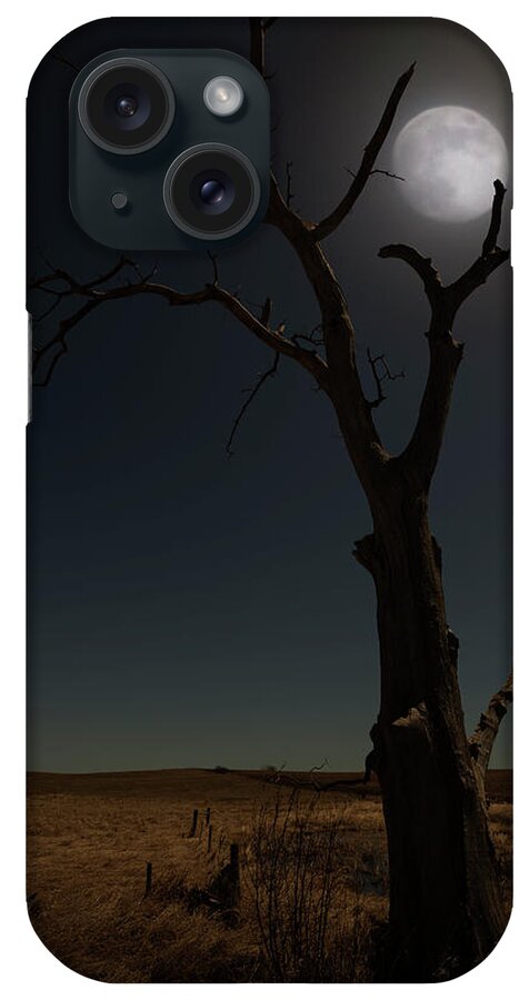 South Dakota iPhone Case featuring the photograph Cold Moon by Aaron J Groen