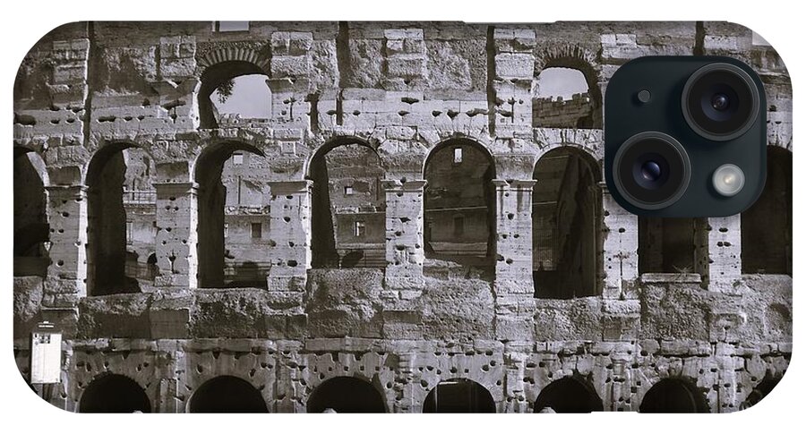 Rome iPhone Case featuring the photograph Coliseum BW by Lisa Mutch