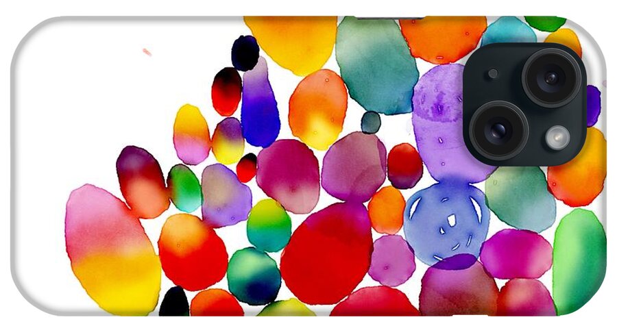 Color iPhone Case featuring the digital art Color Bubbles by Joe Roache
