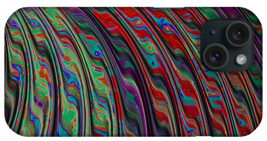 Marbled iPhone Case featuring the digital art Color Curves by Bonnie Bruno