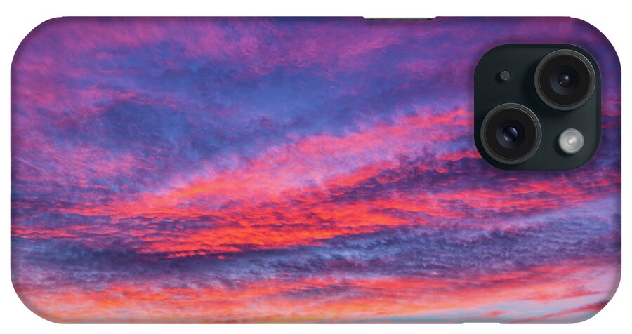 Sunset iPhone Case featuring the photograph Colorful cloudscape at sunset by Fabiano Di Paolo