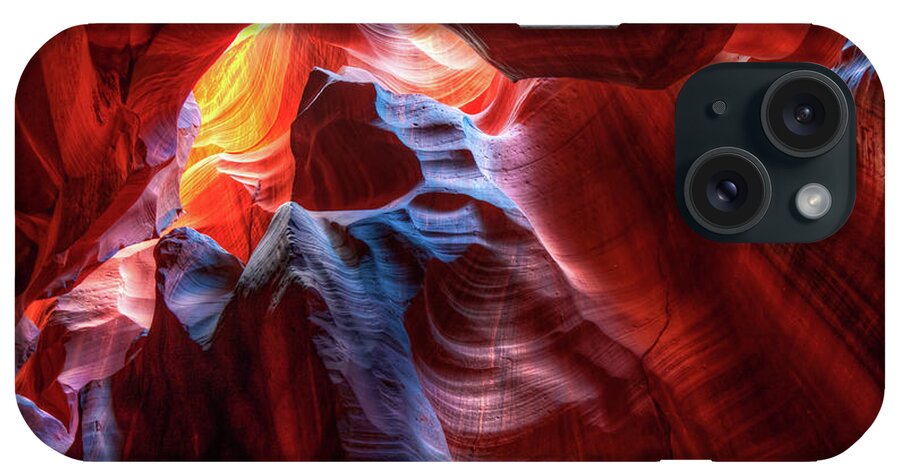 America iPhone Case featuring the photograph Colorful Layers of Antelope Canyon by Gregory Ballos