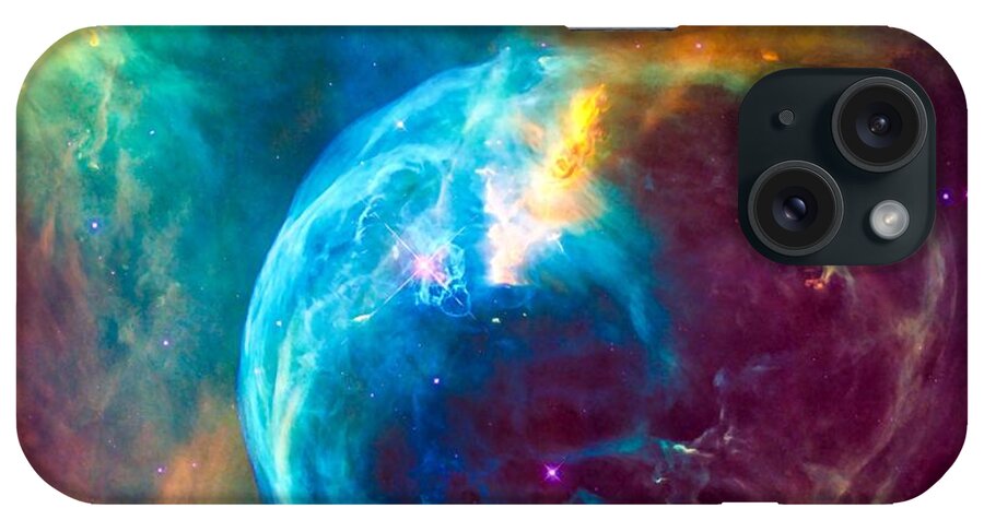 Nebula iPhone Case featuring the photograph Colorful Wall Art Nebula by Stefano Senise