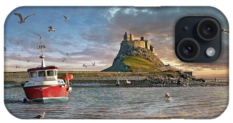 Lindisfarne Castle iPhone Case featuring the photograph Colour photo of Lindisfarne Castle, by Paul E Williams