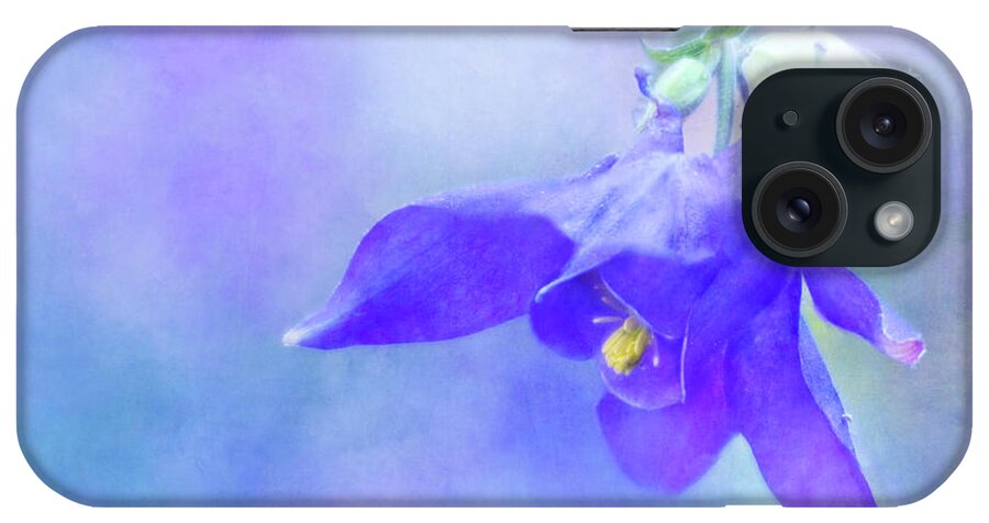 Columbine iPhone Case featuring the photograph Columbine in Purple and Blue by Anita Pollak