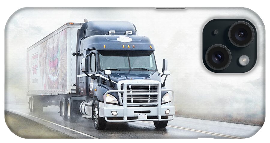 Trucks iPhone Case featuring the photograph Coming Out Of The Fog by Theresa Tahara