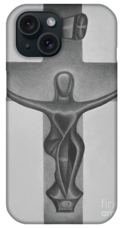 Conmigo iPhone Case featuring the drawing Conmigo Graphite Drawing by Leigh N Eldred