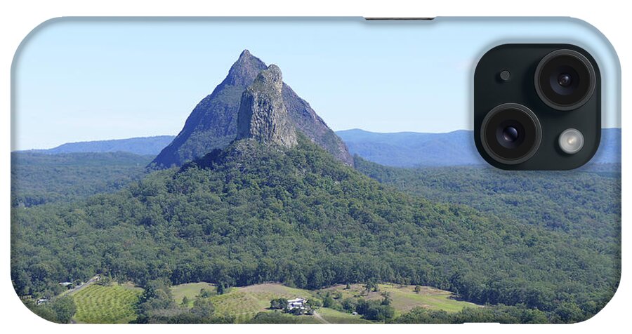 Landscape iPhone Case featuring the photograph Coonowrin and Beerwah by Maryse Jansen