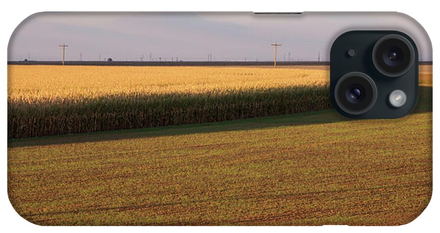 Corn iPhone Case featuring the photograph Corn Circle near Sunset by Steve Templeton