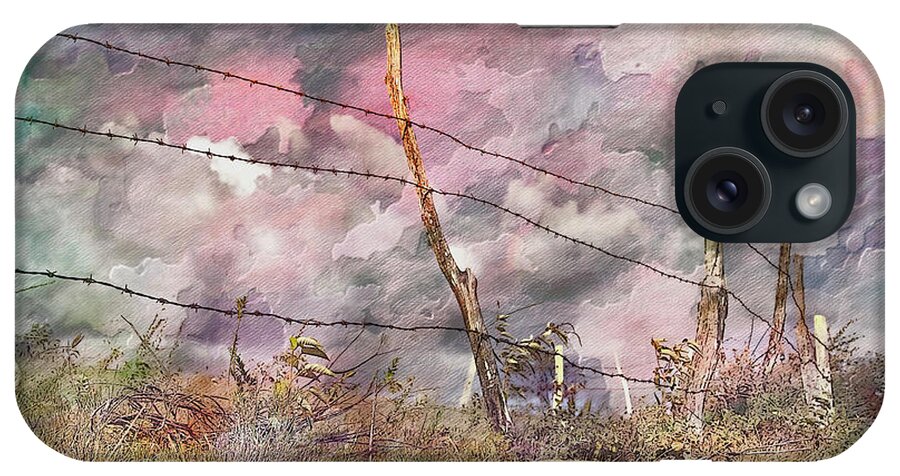 Country iPhone Case featuring the photograph Country Fence at La Represa De Bolivar by Al Bourassa