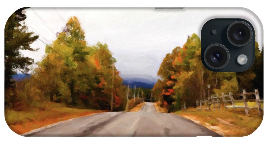 Rural iPhone Case featuring the photograph Country Road in Fall by Carolyn Ann Ryan