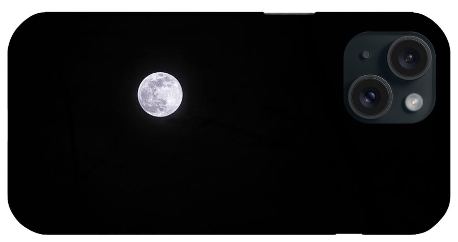 New Hampshire iPhone Case featuring the photograph COVID Moon by Jeff Sinon