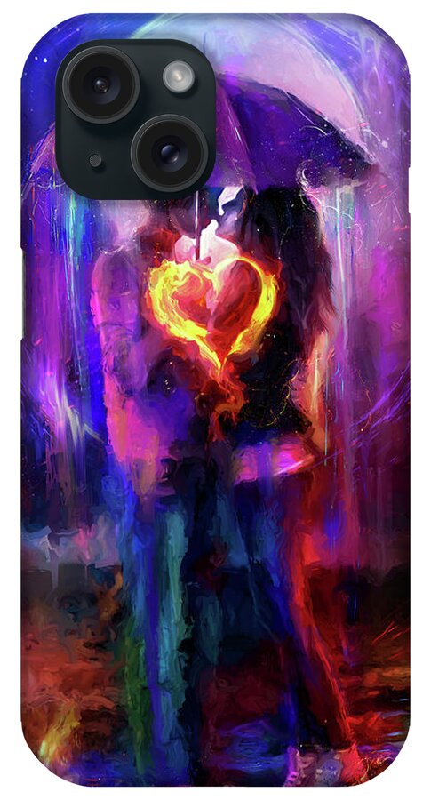 Couple iPhone Case featuring the digital art Crazy Little Thing Called Love by Claudia McKinney