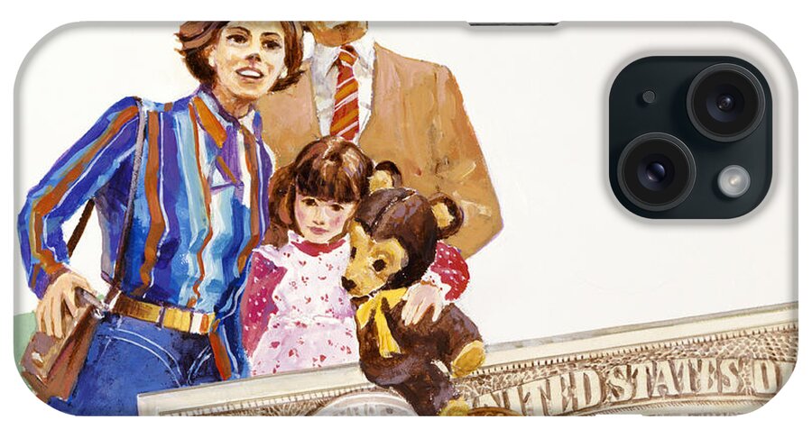 John Swatsley iPhone Case featuring the painting Credit Union Act of 1934 by John Swatsley
