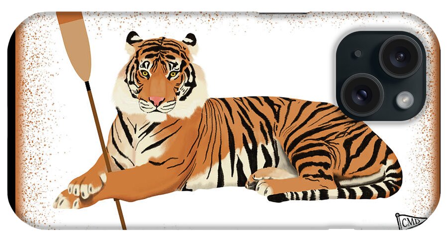 Rowing iPhone Case featuring the digital art Crew Tiger by College Mascot Designs