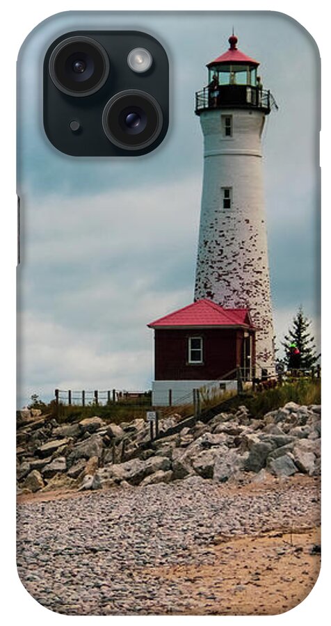 Crisp Point Lighthouse iPhone Case featuring the photograph Crisp Point Lighthouse by Deb Beausoleil