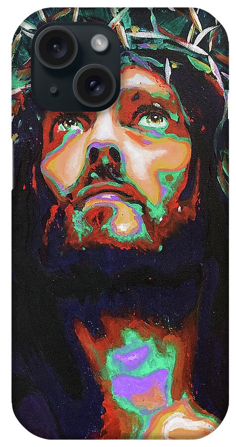 Jesus Christ iPhone Case featuring the painting Crowning of Christ by Steve Gamba