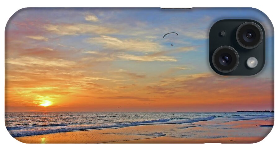 Paraglider iPhone Case featuring the photograph Cruising The Beach by HH Photography of Florida
