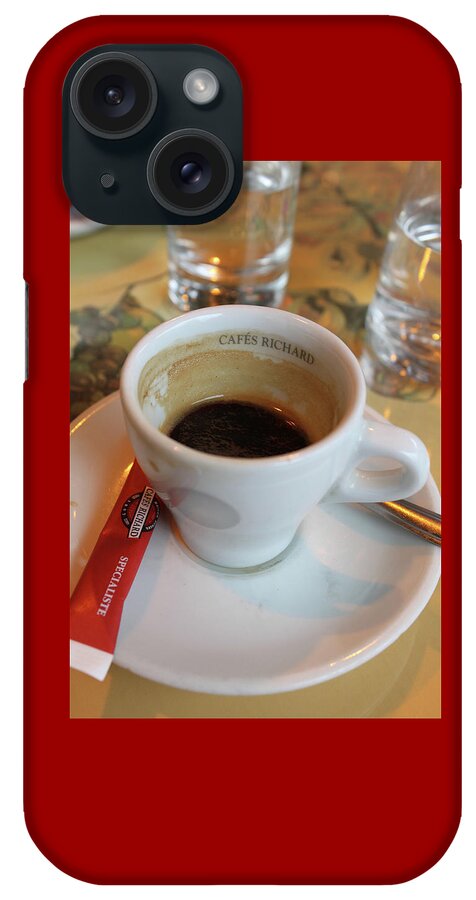 Parisian Expresso iPhone Case featuring the photograph Cup of coffee in Paris by Johanna Virtanen