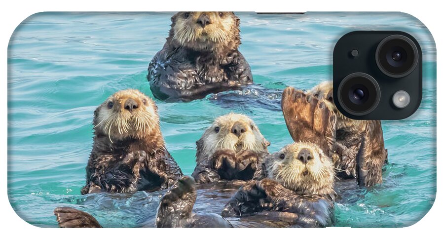 Sea iPhone Case featuring the photograph Curious Sea Otters by Jurgen Lorenzen