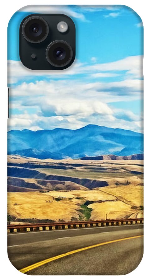 Curvy iPhone Case featuring the photograph Curvy mountain road Idaho by Tatiana Travelways
