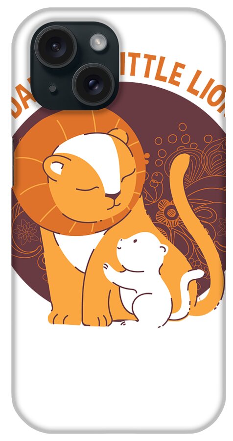 Lion iPhone Case featuring the digital art Daddys Little Lion by Jacob Zelazny