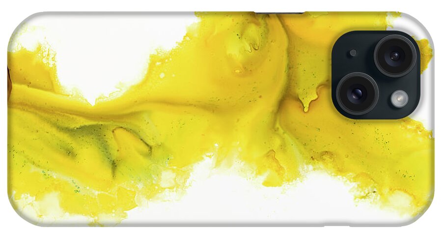 Yellow iPhone Case featuring the painting Dahlia by Tamara Nelson