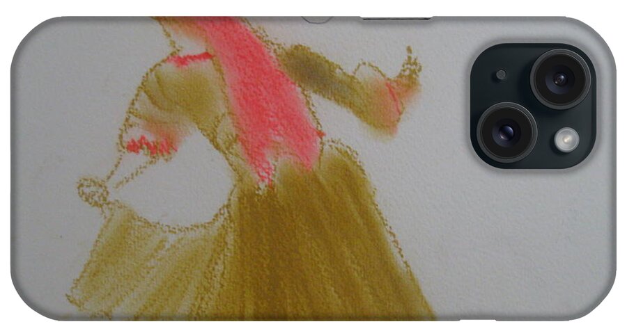  iPhone Case featuring the drawing Dainty Emily by AJ Brown