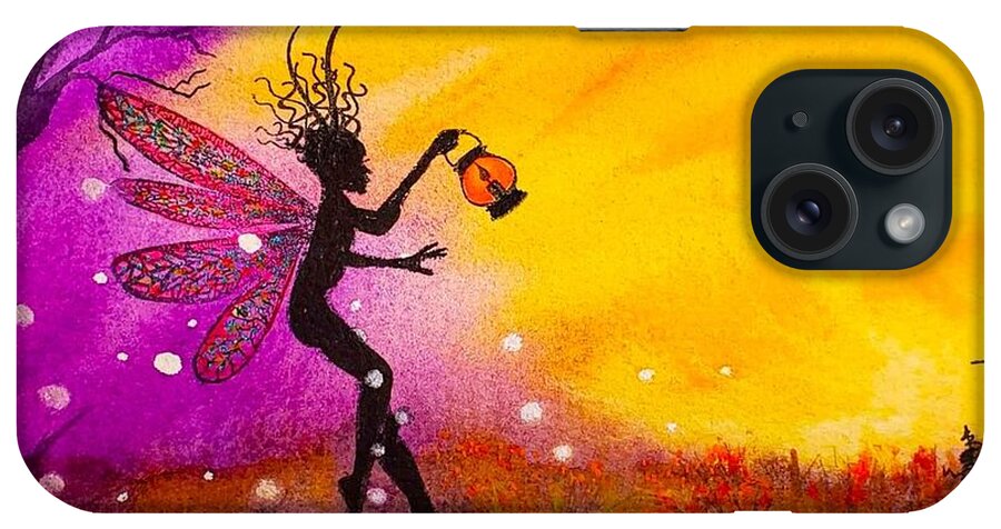Fairy iPhone Case featuring the painting Dainty Fairy by Deahn Benware