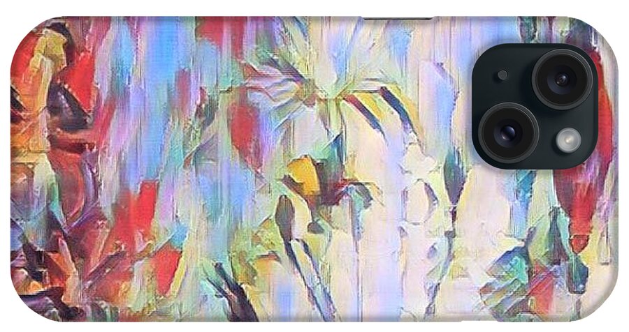 Daisies iPhone Case featuring the mixed media Daisy Blooms by Toni Somes