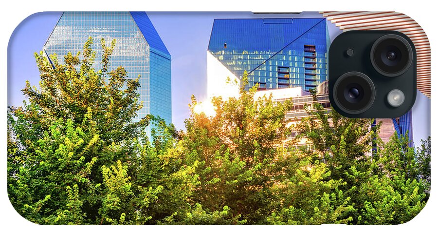 Dallas Texas iPhone Case featuring the photograph Dallas Cityscape Over Klyde Warren Park Landscape by Gregory Ballos