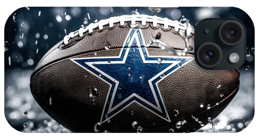 Dallas Cowboys iPhone Case featuring the photograph Dallas Cowboys Football by Athena Mckinzie