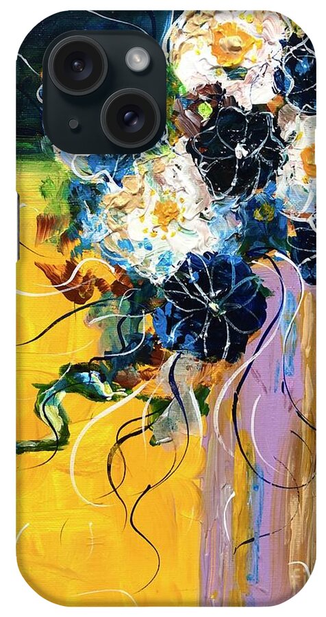 Flowers iPhone Case featuring the painting Dalliance by Jacqui Hawk