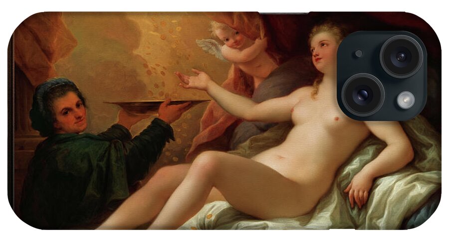 Danaë iPhone Case featuring the painting Danae by Paolo de Matteis Old Masters Classical Art Reproduction by Rolando Burbon