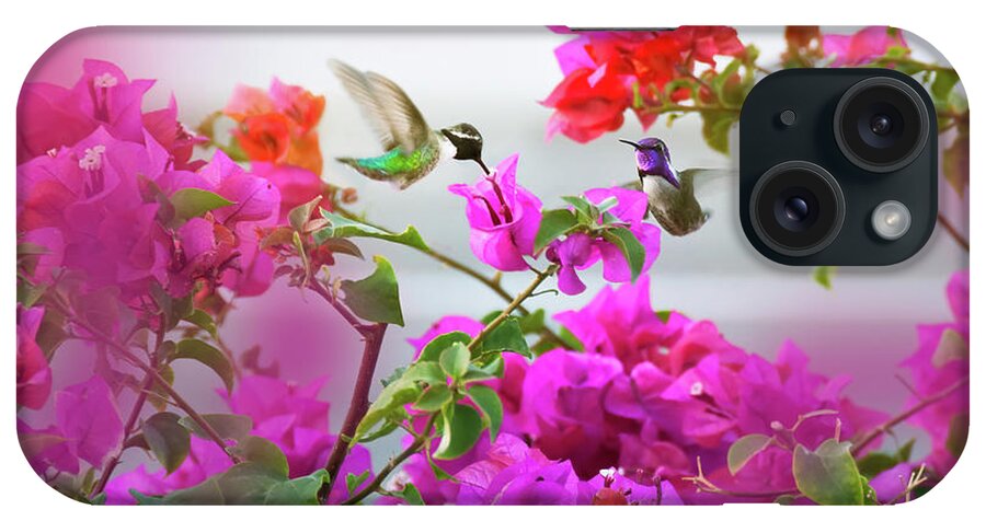 Hummingbird iPhone Case featuring the photograph Dance of the Hummingbirds by Naomi Maya
