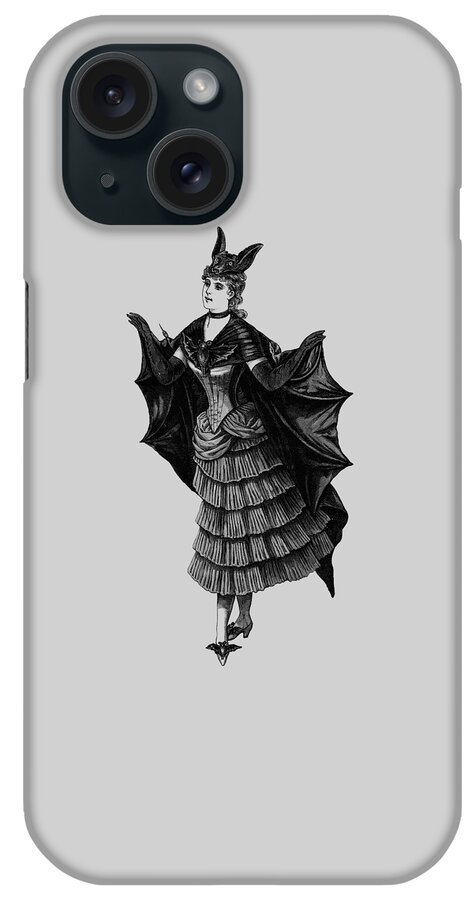 Bat iPhone Case featuring the digital art Dancing Bat Lady by Madame Memento