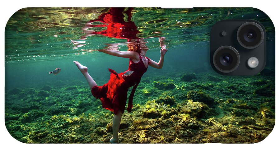Underwater iPhone Case featuring the photograph Dancing by Gemma Silvestre