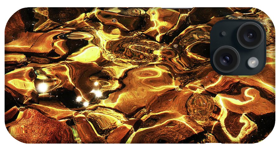 Water iPhone Case featuring the photograph Dancing Gold by Rick Perkins