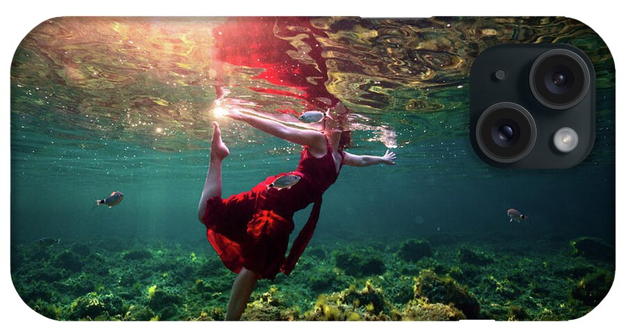 Underwater iPhone Case featuring the photograph Dancing II by Gemma Silvestre