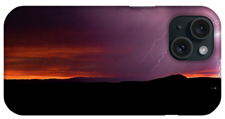 Taos iPhone Case featuring the photograph Dancing With Lightning 4 by Elijah Rael