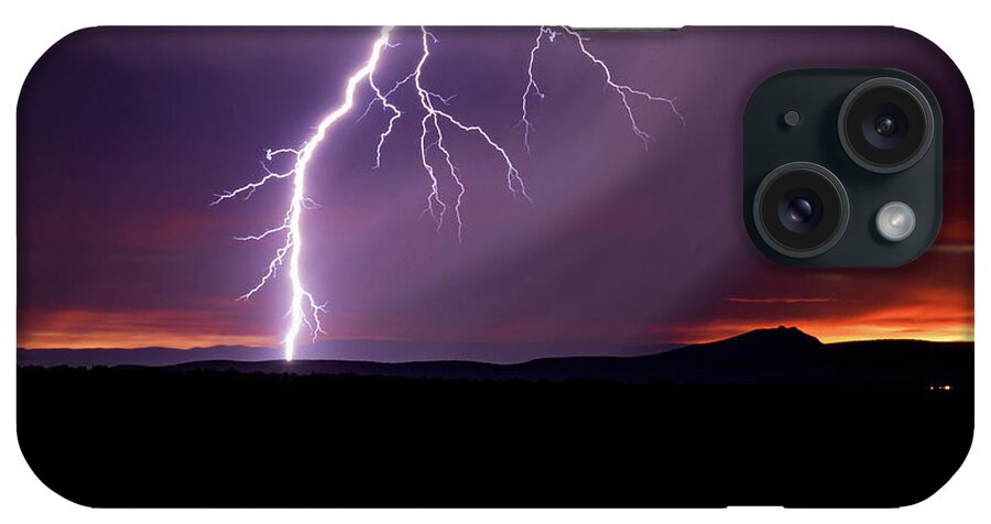 Taos iPhone Case featuring the photograph Dancing With Lightning 7 by Elijah Rael