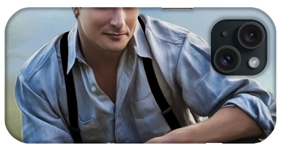 Daniel Lissing iPhone Case featuring the painting Daniel Lissing as Jack Thornton by Jordan Blackstone