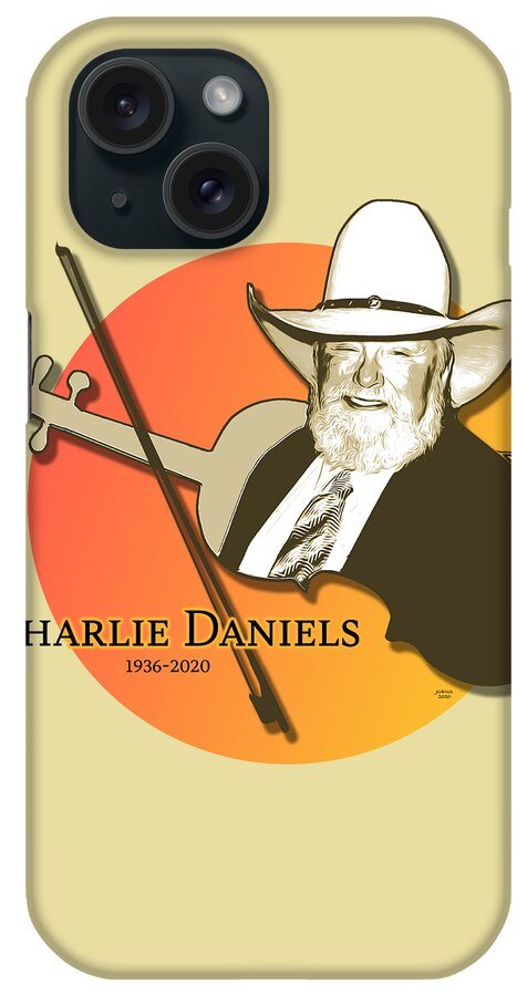 Charlie Daniels iPhone Case featuring the digital art Daniels Tribute by Greg Joens